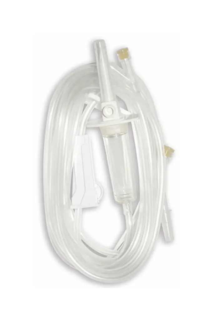 EQUIPO DE VENOCLISIS, DE PLASTICO GRADO MEDICO, ESTERIL, DESECHABLE, PARA USARSE EN BOMBA DE INFUSION DURANTE LA CIRUGIA. CONSTA DE: BAYONETA, CARTUCHO DE INFUSION, TUBO TRANSPORTADOR ANTIACTINICO DE BAJA ABSORCION PARA