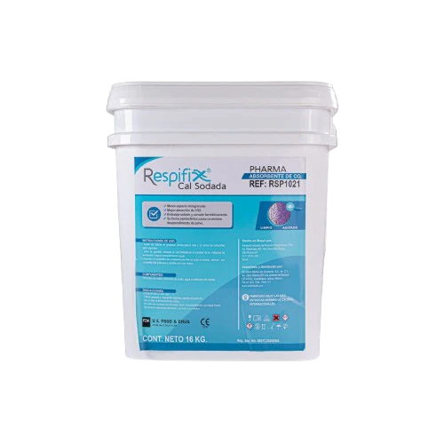 CAL SODADA GRANULAR, CON INDICADOR DE COLOR IRREVERSIBLE. PRESENTACION: CUBETA 16 KG. PARA SU USO EN EL EQUIPO: ANESTESIA BASICA, UNIDAD DE. CLAVE: 531.053.0364. MARCA: VARIOS. MODELO: VARIOS. MARCAS COMPATIBLES: GENERAL