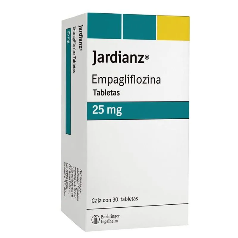 EMPAGLIFLOZINA. TABLETA. CADA TABLETA CONTIENE: EMPAGLIFLOZINA 25 MG ENVASE CON 30 TABLETAS.
