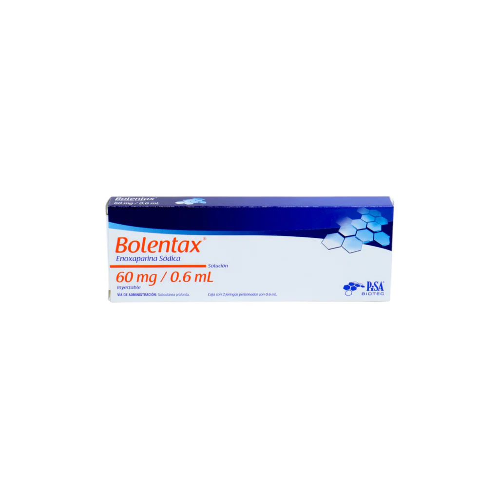 ENOXAPARINA. SOLUCION INYECTABLE CADA JERINGA CONTIENE: ENOXAPARINA SODICA 60 MG. ENVASE CON 10 JERINGAS. DE 0.6 ML.