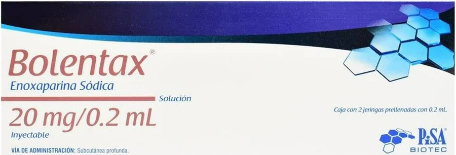 ENOXAPARINA SOLUCION INYECTABLE CADA JERINGA CONTIENE: ENOXAPARINA SODICA 20 MG ENVASE CON 2 JERINGAS DE 0.2 ML.
