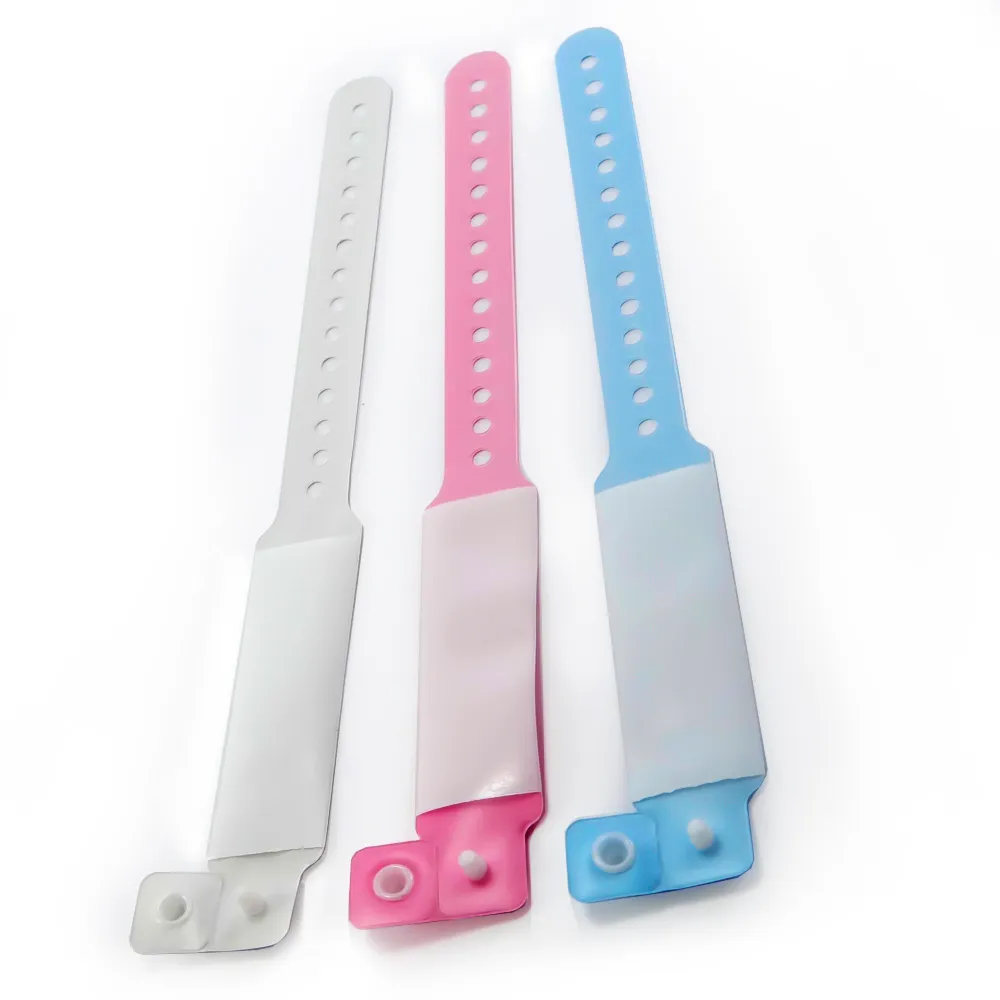 BRAZALETES. PARA IDENTIFICACION. DE PLASTICO. INFANTIL. ENVASE CON 100 PIEZAS.