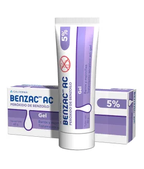 BENZOILO LOCION DERMICA O GEL DERMICO. CADA 100 MILILITROS O GRAMOS CONTIENEN: PEROXIDO DE BENZOILO 5 G. ENVASE CON 30 ML.