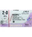 F-C SUTURA PGLA910 VIOLETA 2-0, AGUJA 1/2 CIRCULO CORTANTE 20 MM