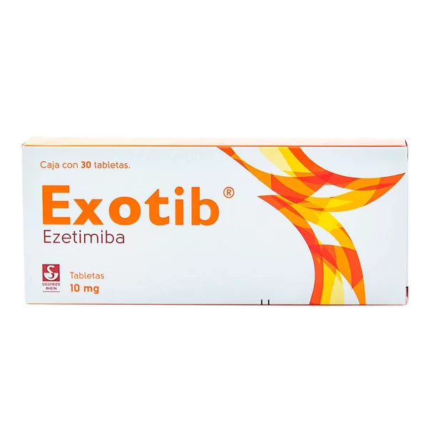 EZETIMIBA. TABLETA. CADA TABLETA CONTIENE: EZETIMIBA 10 MG. ENVASE CON 30 TABLETAS.