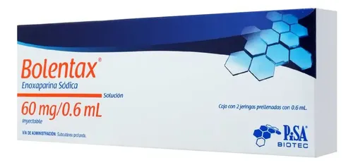 [010 000 4224 00 00] ENOXAPARINA SOLUCION INYECTABLE CADA JERINGA CONTIENE ENOXAPARINA SODICA 60 MG ENVASE CON 2 JERINGAS DE 0.6 ML.
