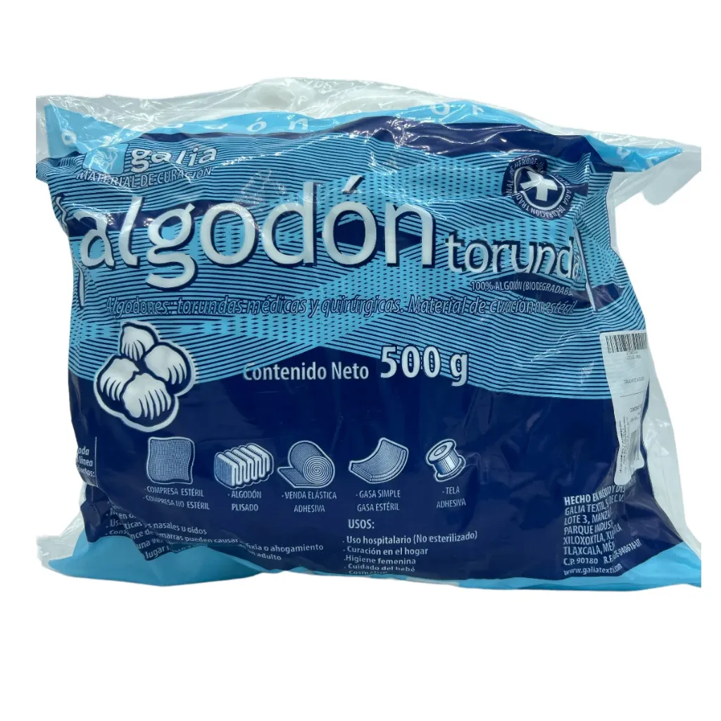 [060 904 0100 11 01] ALGODONES. TORUNDAS. ENVASE CON 500 G.